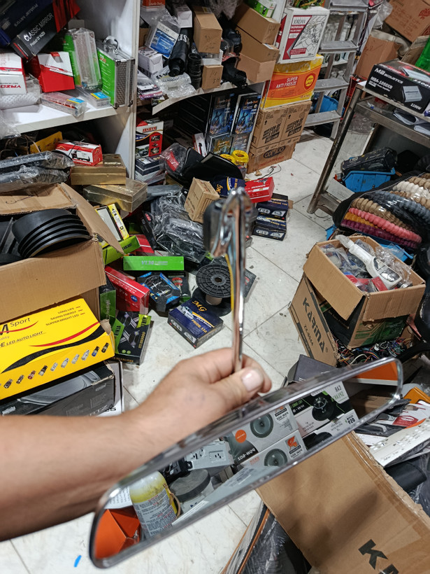 آینه یزدی طرح کلاسیک با پایه بلند استیل کامل قابل تنظیم وتاشو