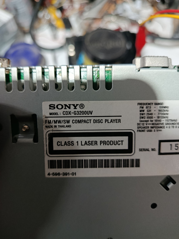 پخش خودرو سونی مدل CDX-G3200UVکارکرذه استوک