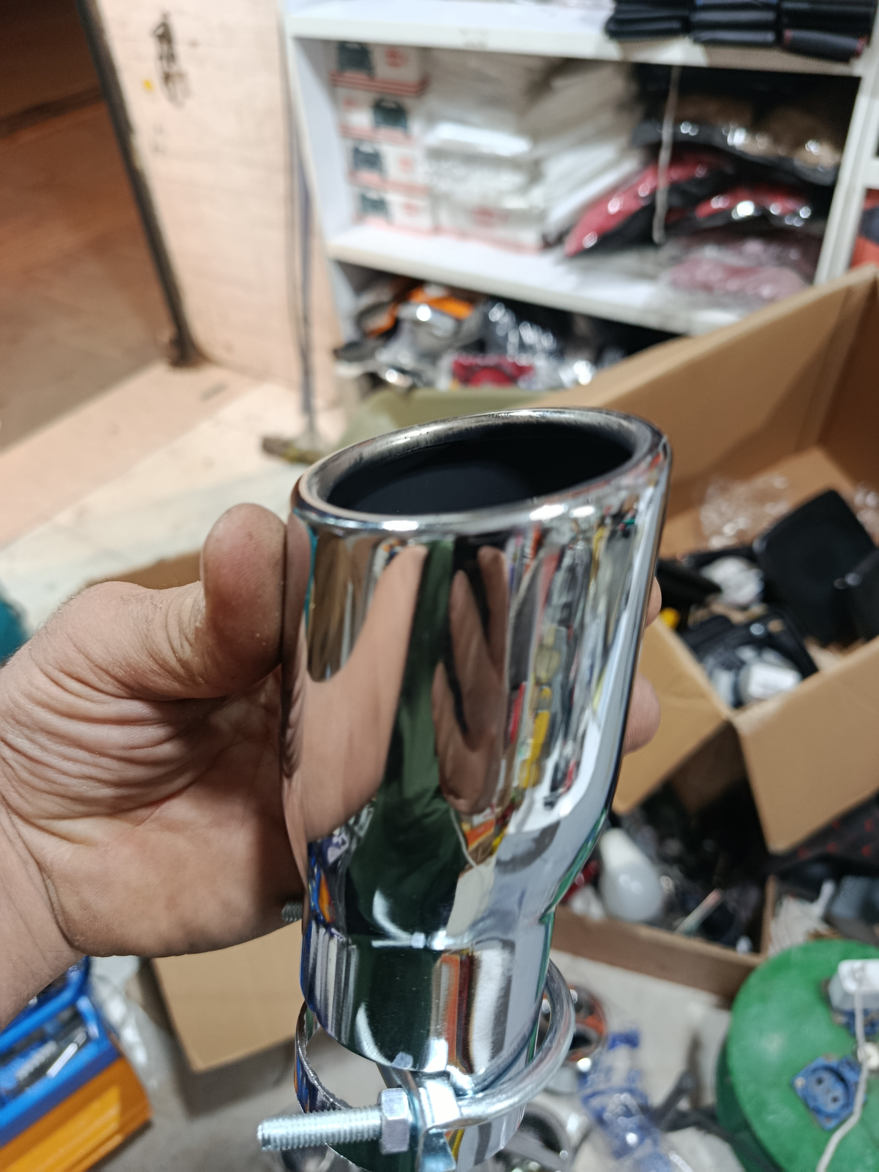سر اگزوز طرح استیل 103 سر کج