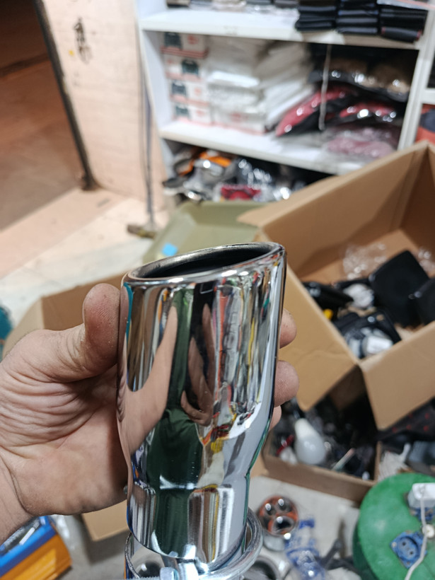 سر اگزوز طرح استیل 103 سر کج