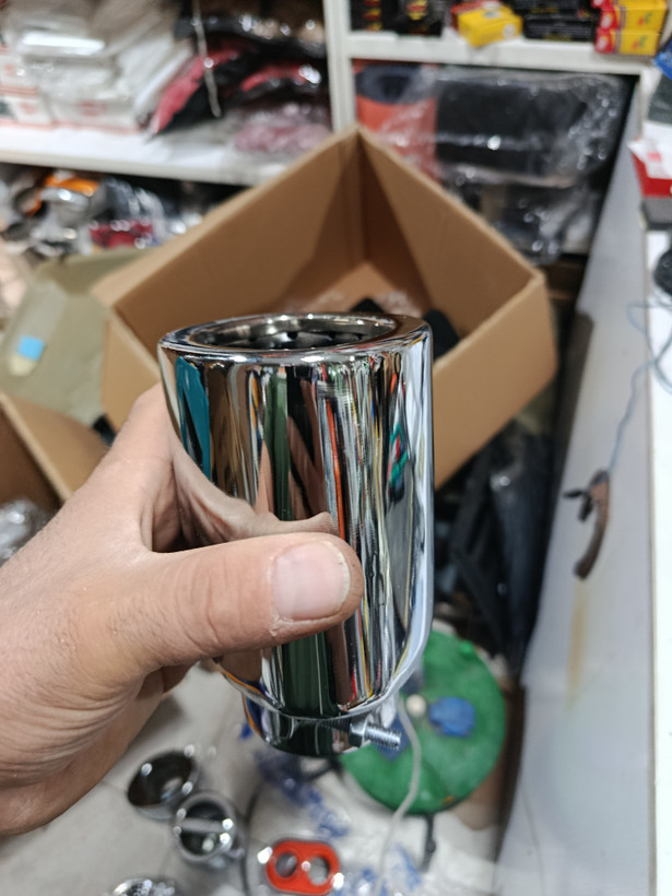سر اگزوز طرح استیل بیضی بزرگ لوزی