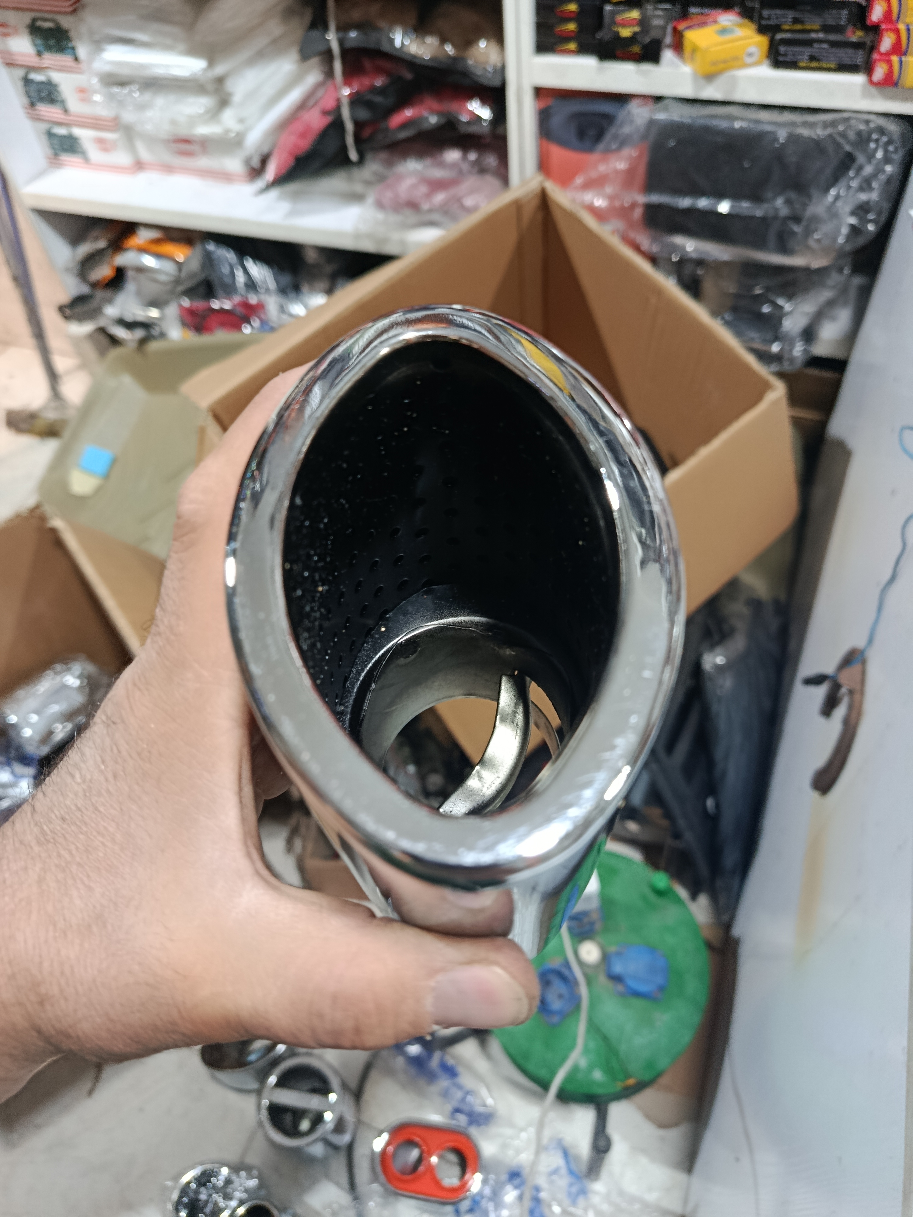 سر اگزوز طرح استیل بیضی بزرگ لوزی
