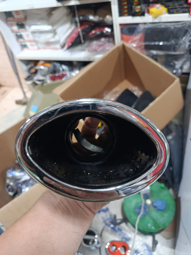 سر اگزوز طرح استیل بیضی بزرگ لوزی